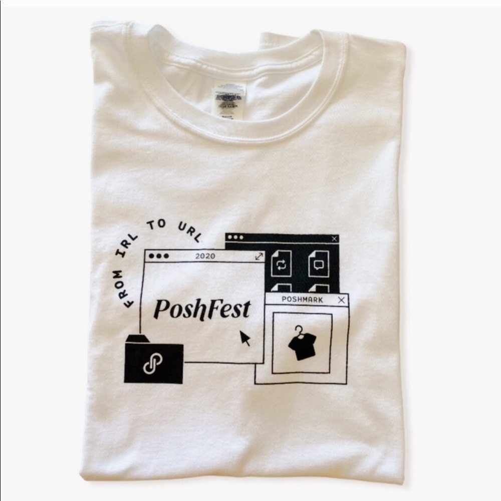 New Poshmark Poshfest 2020 White tee